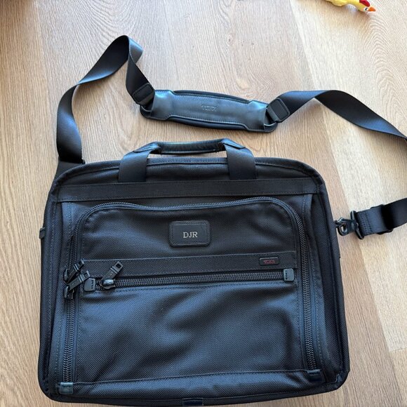 Tumi Alpha Ballistic Briefcase Laptop Computer Bag Expandable Black 26132DH - Picture 1 of 16